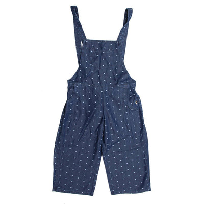 Girl's dungarees with all-over heart print