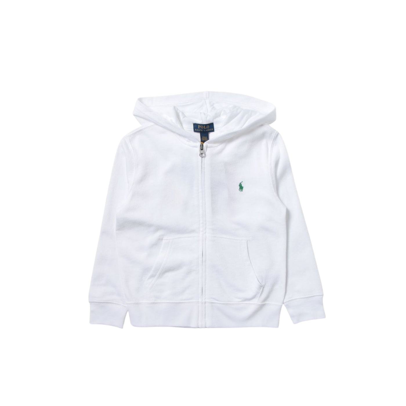 Felpa da bambino bianca firmata Polo Ralph Lauren vista frontale