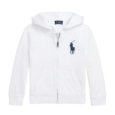 Felpa bambino bianca 2-4 anni Polo Ralph Lauren vista frontale