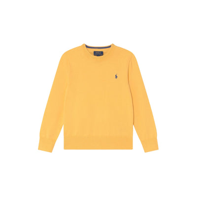Felpa bambino gialla Polo Ralph Lauren vista frontale