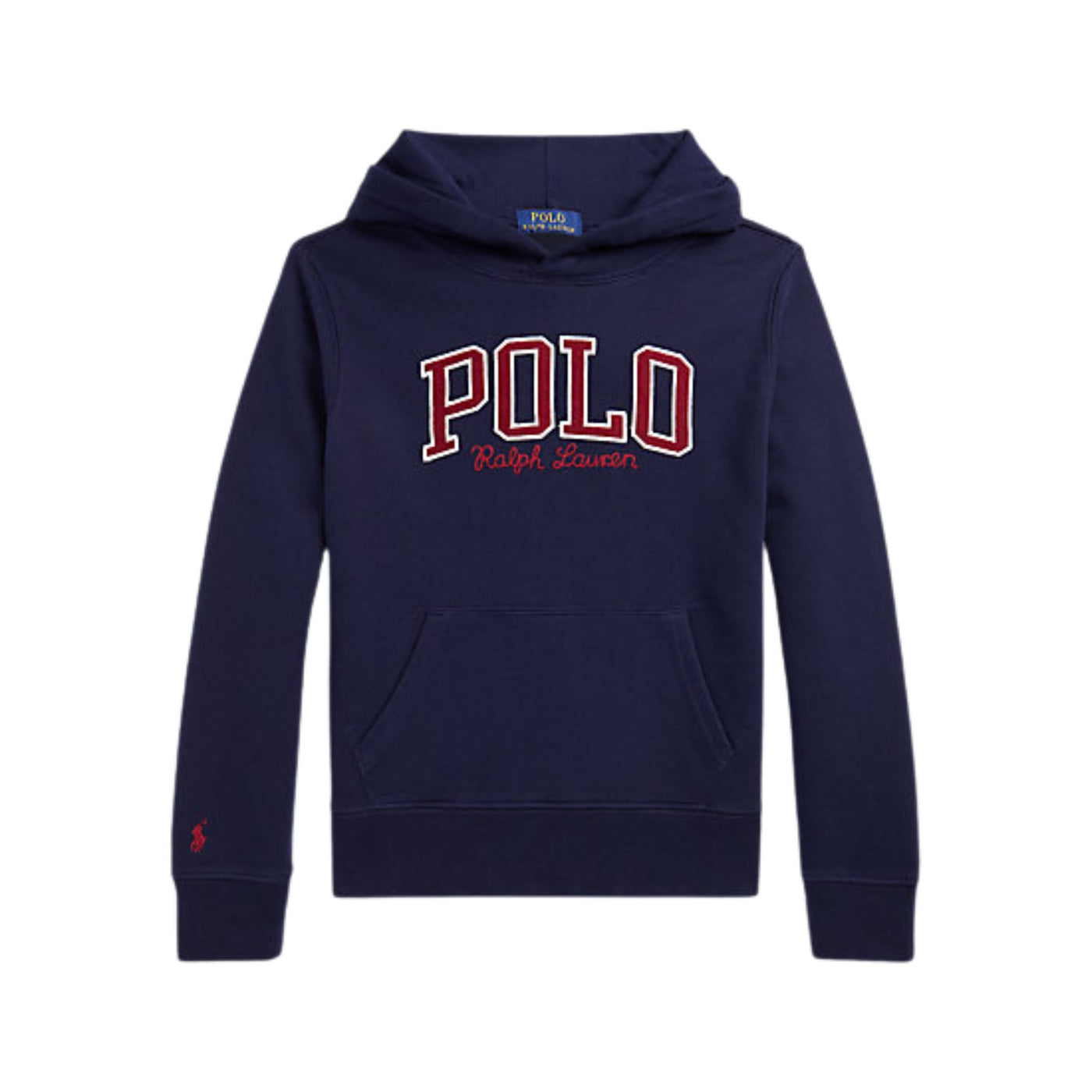 Felpa bambino navy firmata Polo Ralph Lauren vista frontale