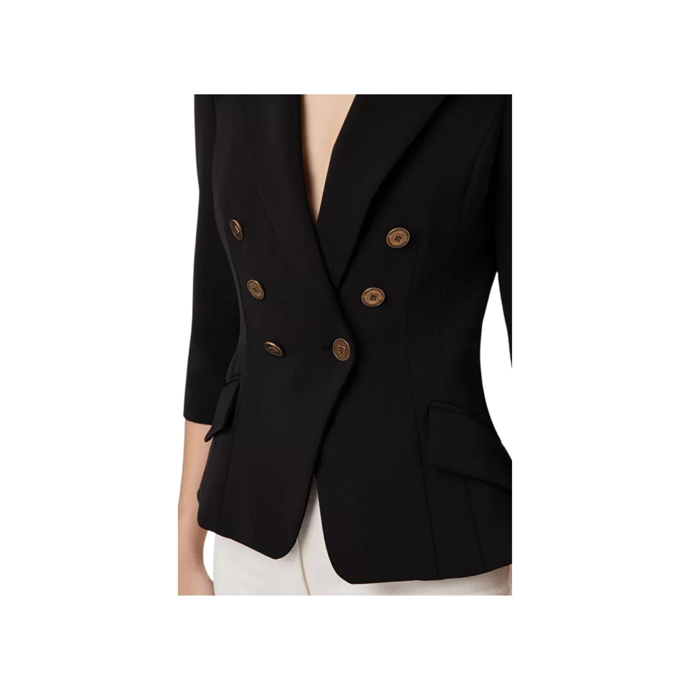 Women's jacket with double-breasted closure