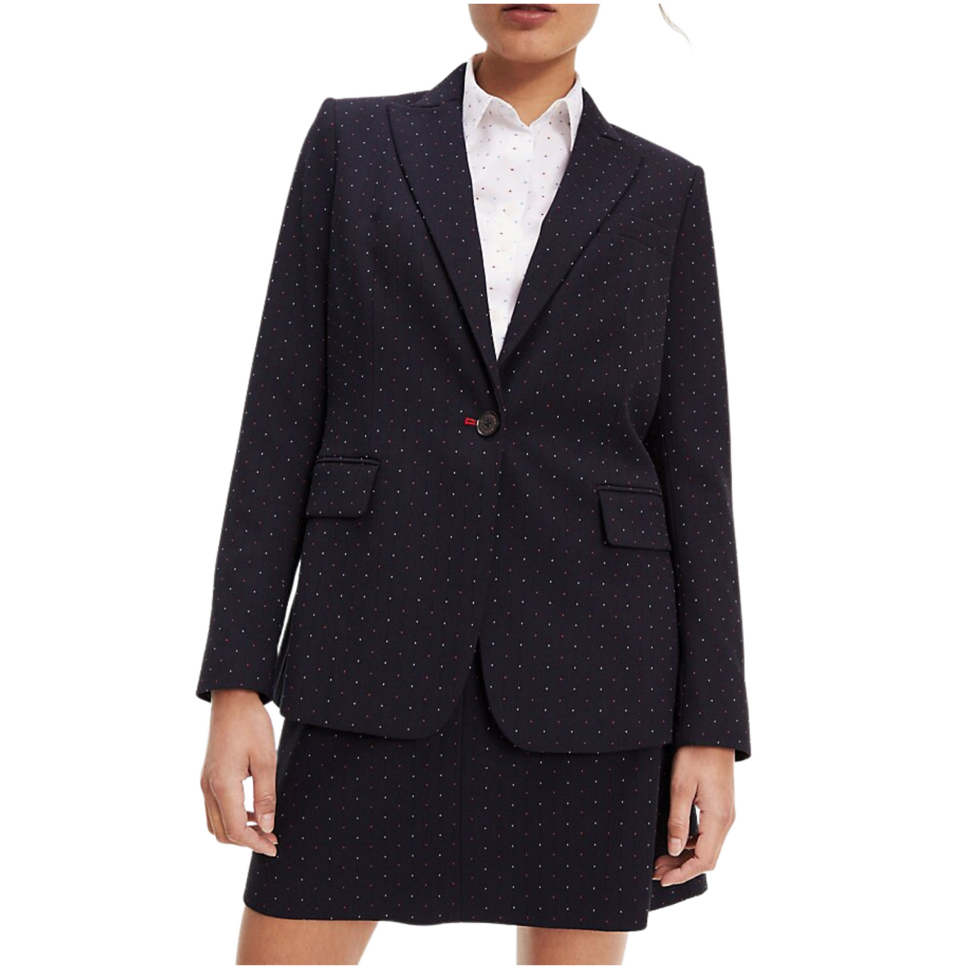 Giacca Donna tommy Hilfiger con stampa all-over e chiusura bottone.