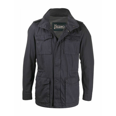 Giubbotto uomo Herno blu vista frontale
