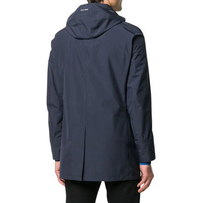 Men's raincoat with hood and zip