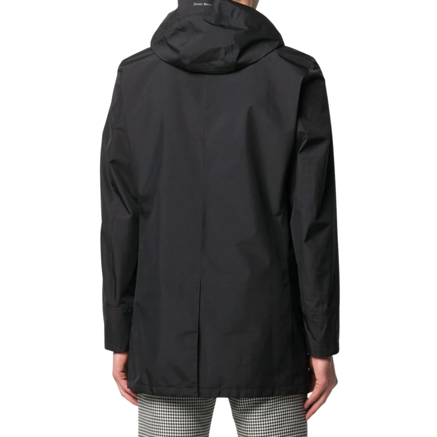 Men's raincoat with hood and zip