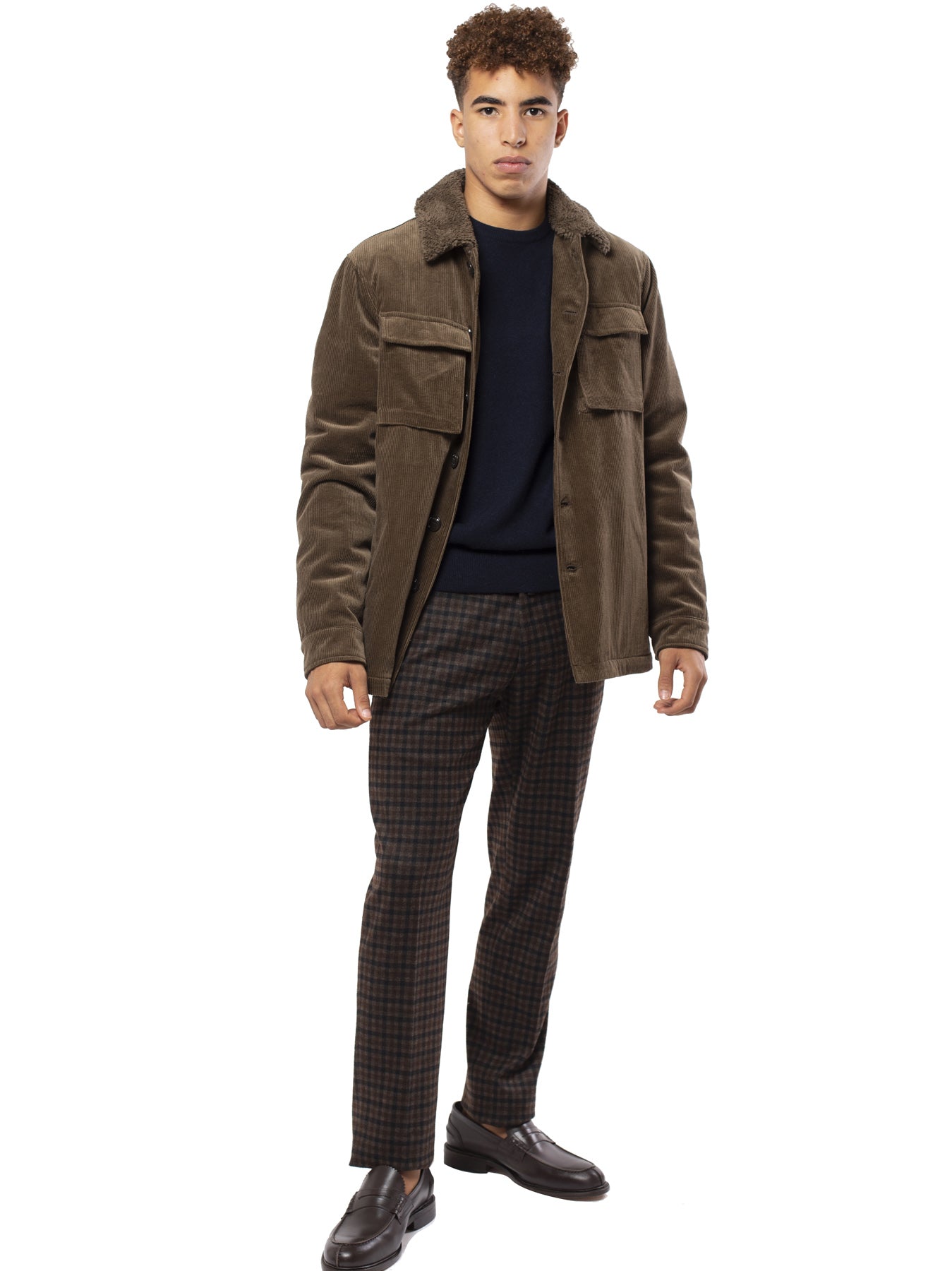 Men's military velvet jacket