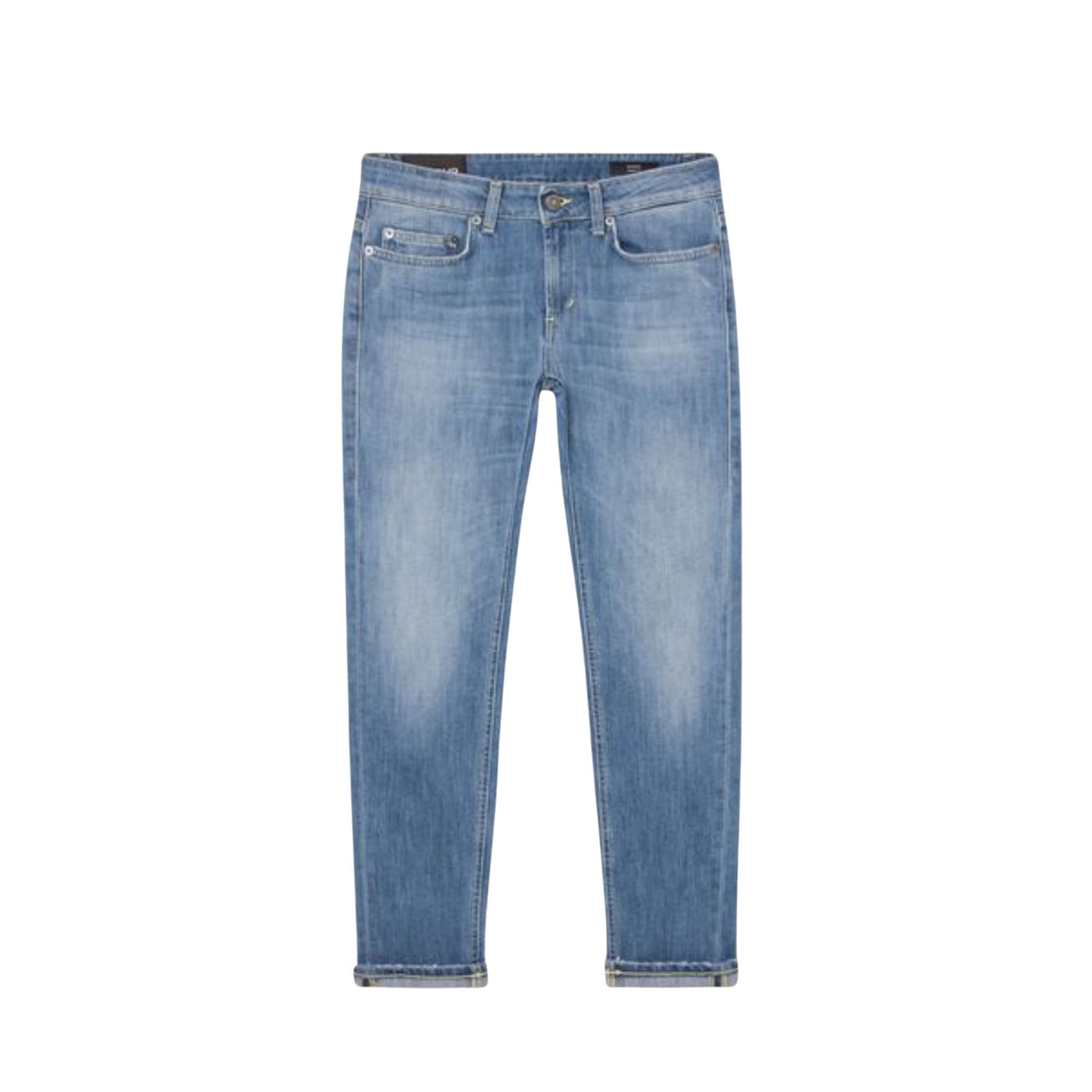 Short Women's Jeans with washed out fabric