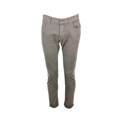 Gray men's 5 pocket cotton jeans
