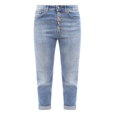 Women's jeans with jewel buttons