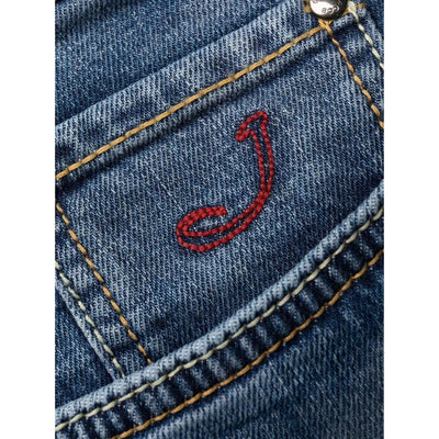 Jeans da uomo firmati Jacob Cohen dettaglio logo ricamato