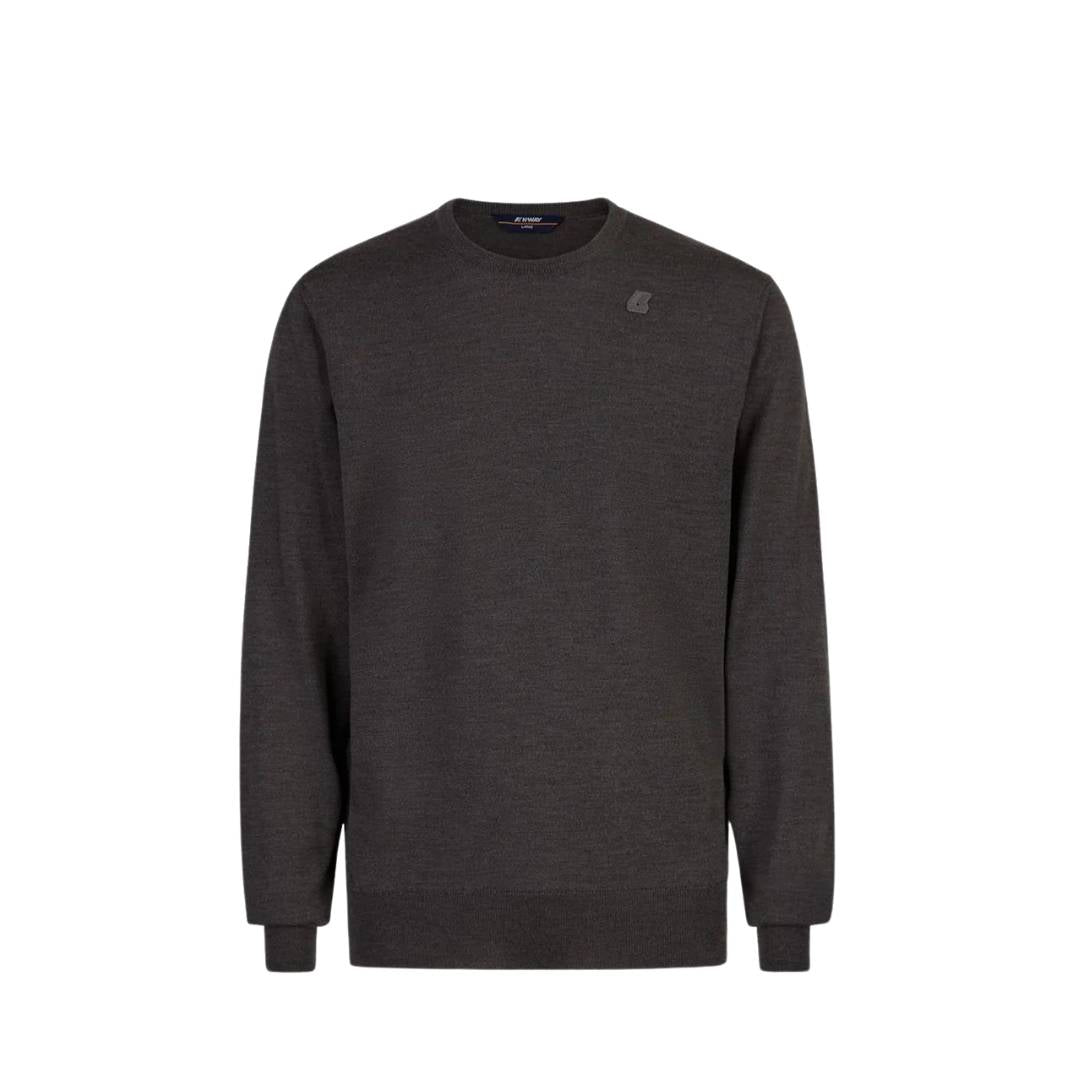 Men's sweater with wool logo