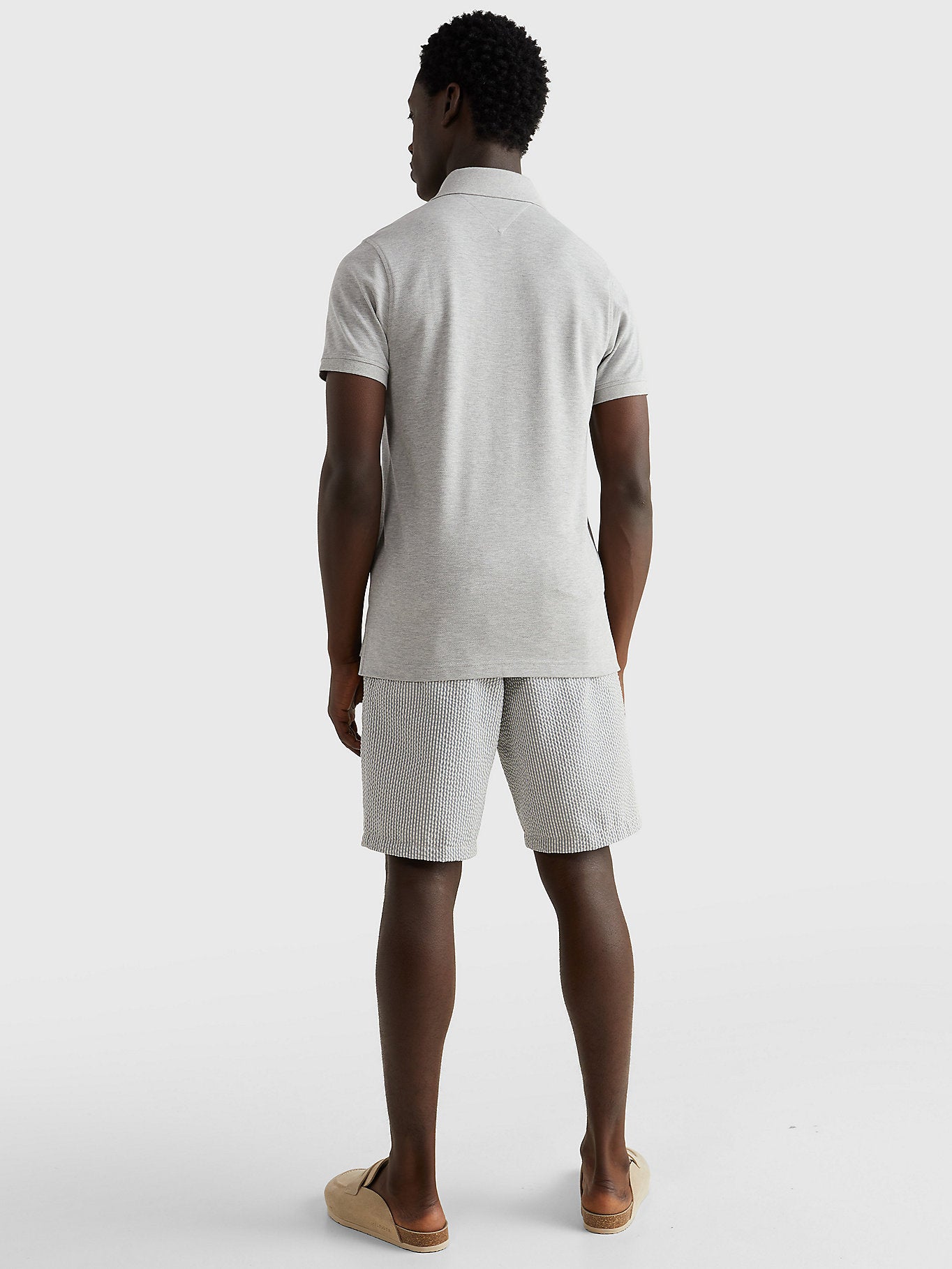 Men's polo shirt in organic cotton piqué slim fit