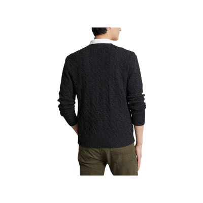 Men's sweater with woven motif