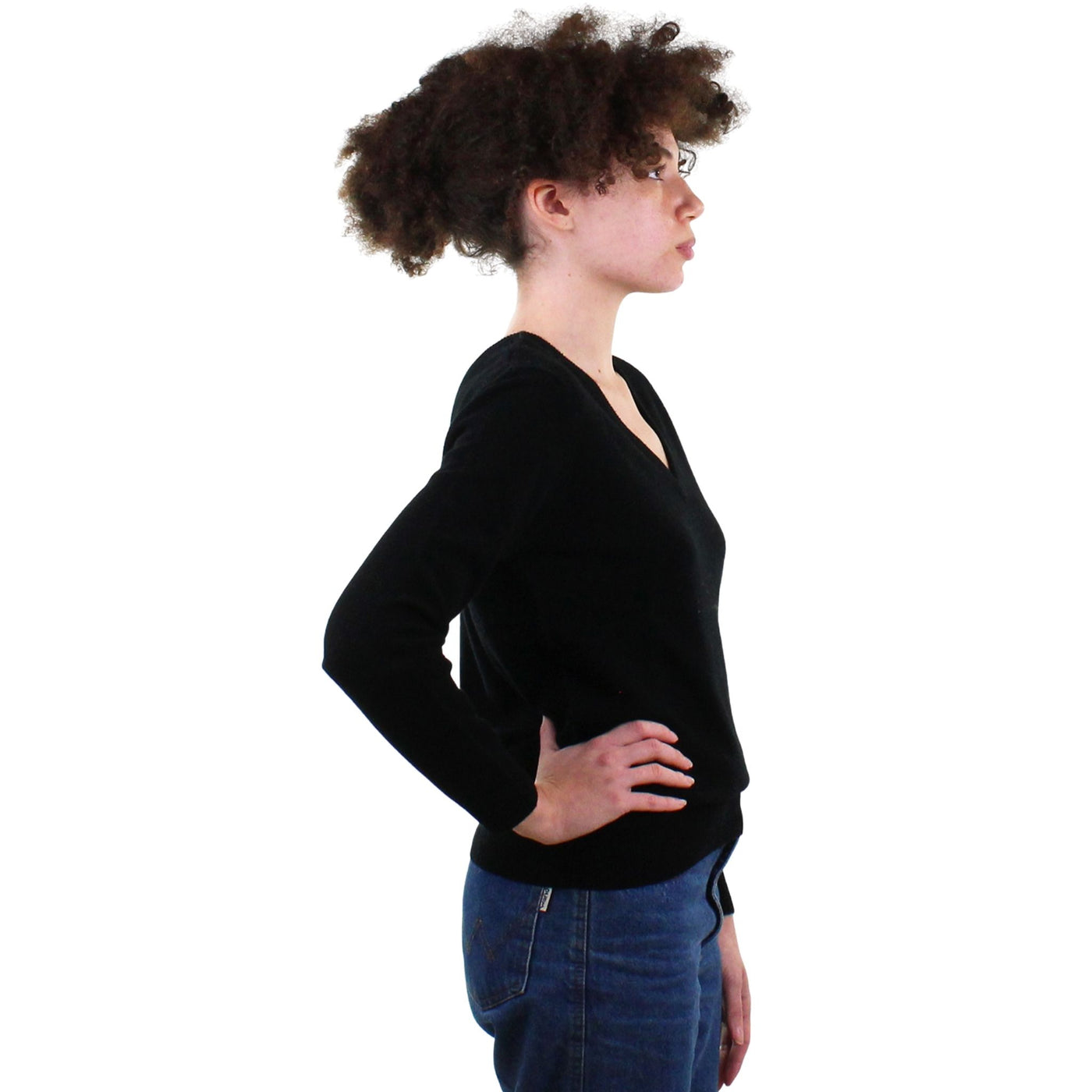 Maglia Donna in lana con scollo a V