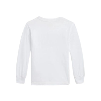Maglietta bambino bianca firmata Polo Ralph Lauren vista retro