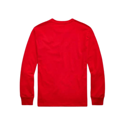 Maglietta bambino rossa firmata Polo Ralph Lauren vista retro