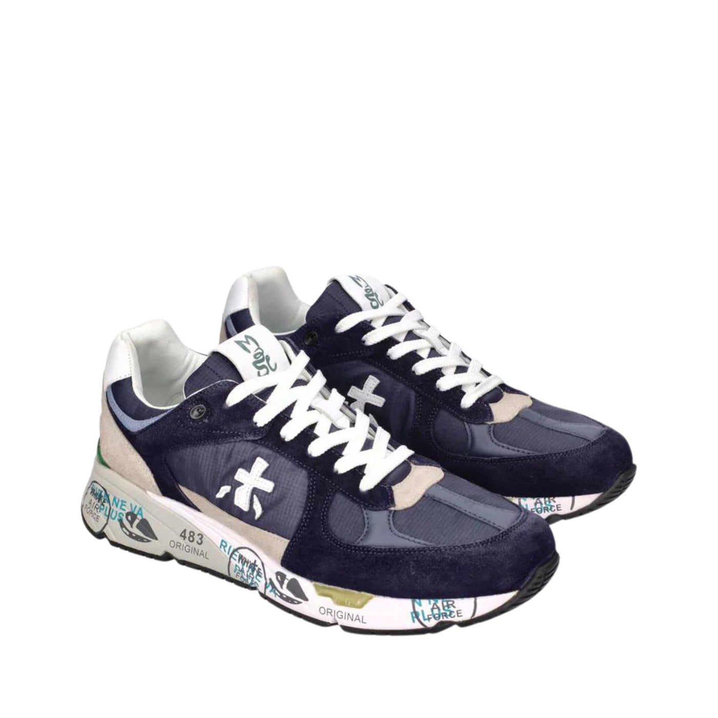 Scarpe Uomo in Pelle Scamosciata e Tela