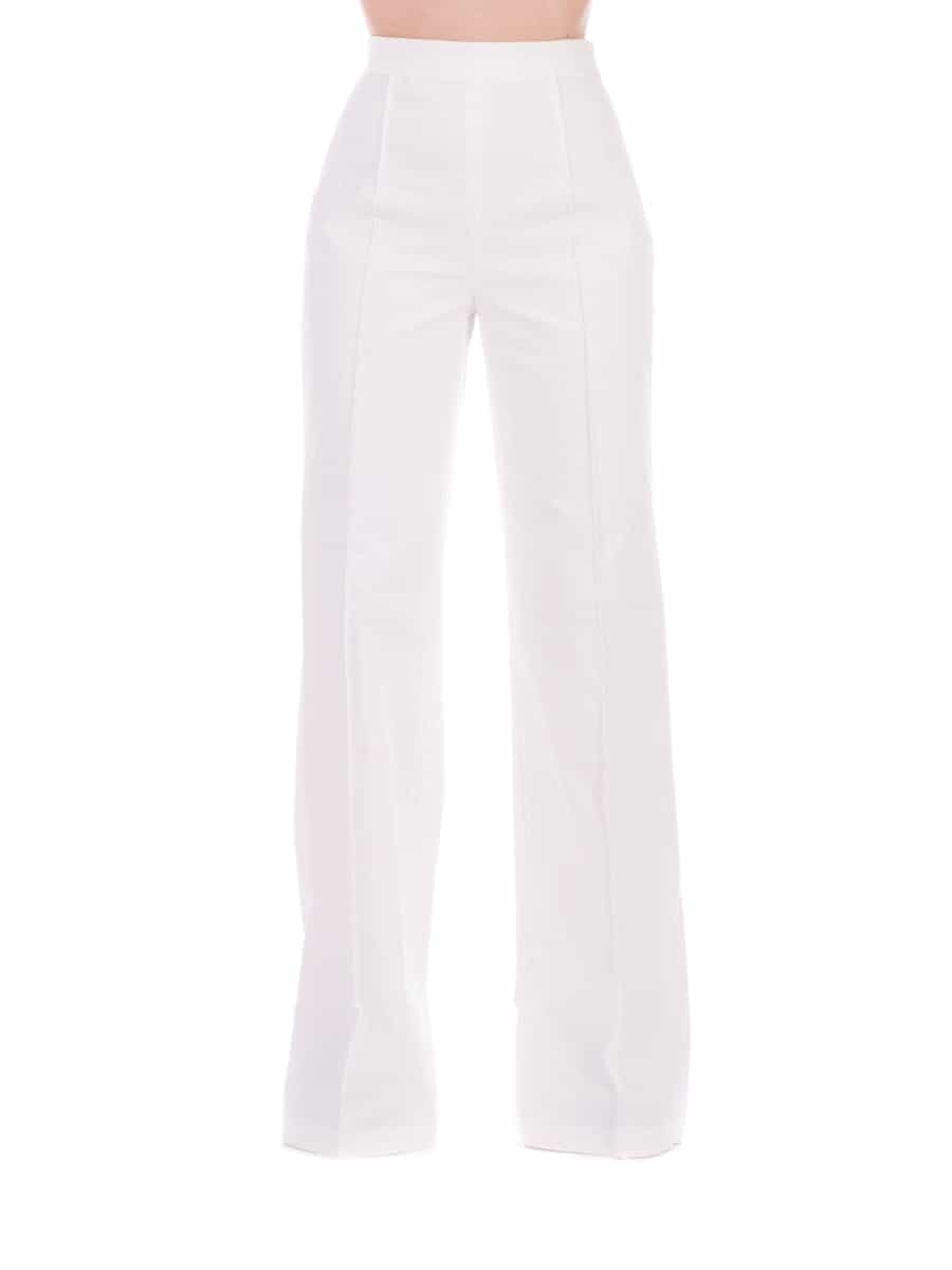 Women's high-waisted trousers with concealed zip