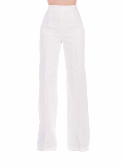 Women's high-waisted trousers with concealed zip