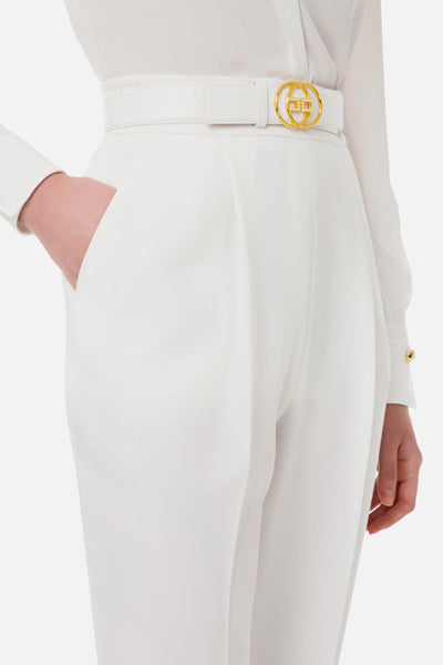 Women's trousers with logo belt