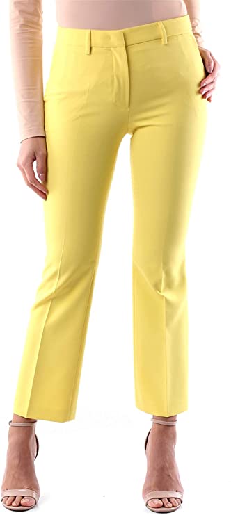 Women's trousers with flared cut and concealed closure