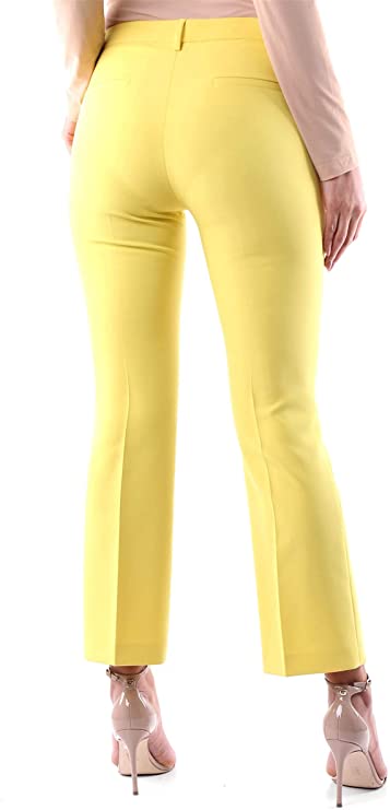 Women's trousers with flared cut and concealed closure