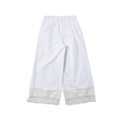 Pantalone bambina bianco firmato Twinset vista retro