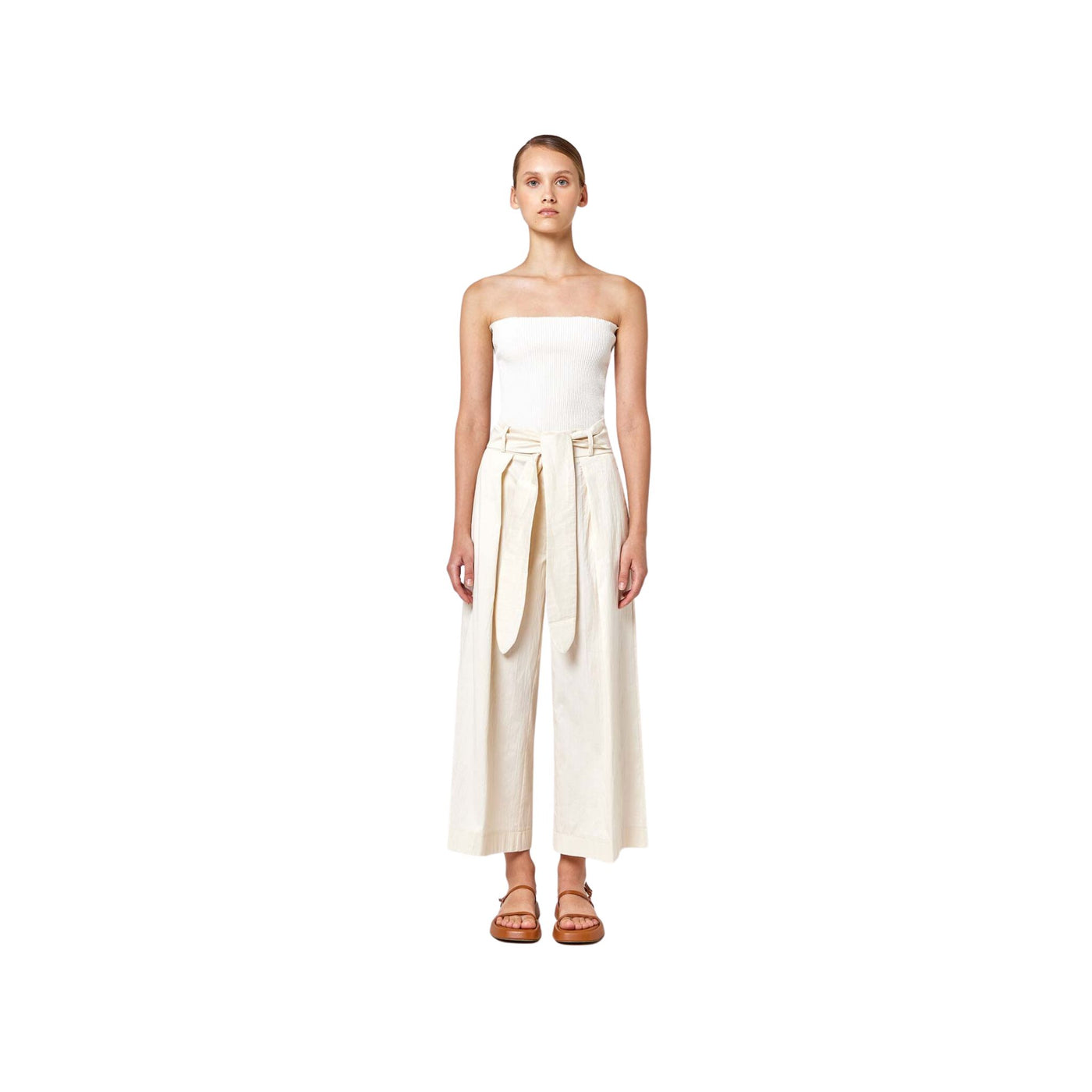 Women's palazzo trousers with knot