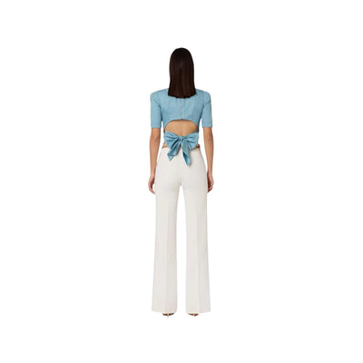 Women's palazzo trousers with belt