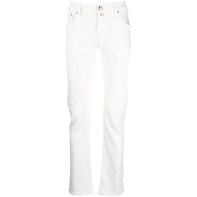 Pantalone da uomo bianco firmato Jacob Cohen vista frontale