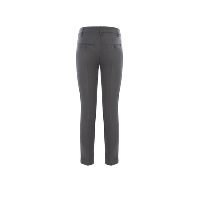 Women's trousers in solid color with regular waist