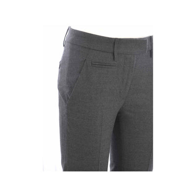 Women's trousers in solid color with regular waist