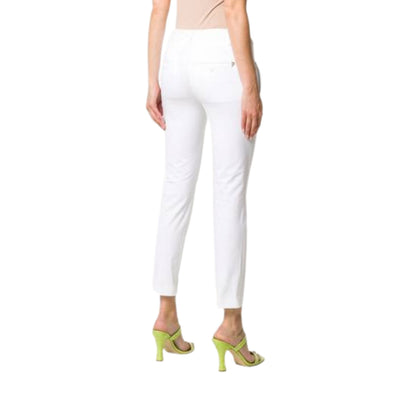 Pantalone Donna bianco Dondup su modella vista retro