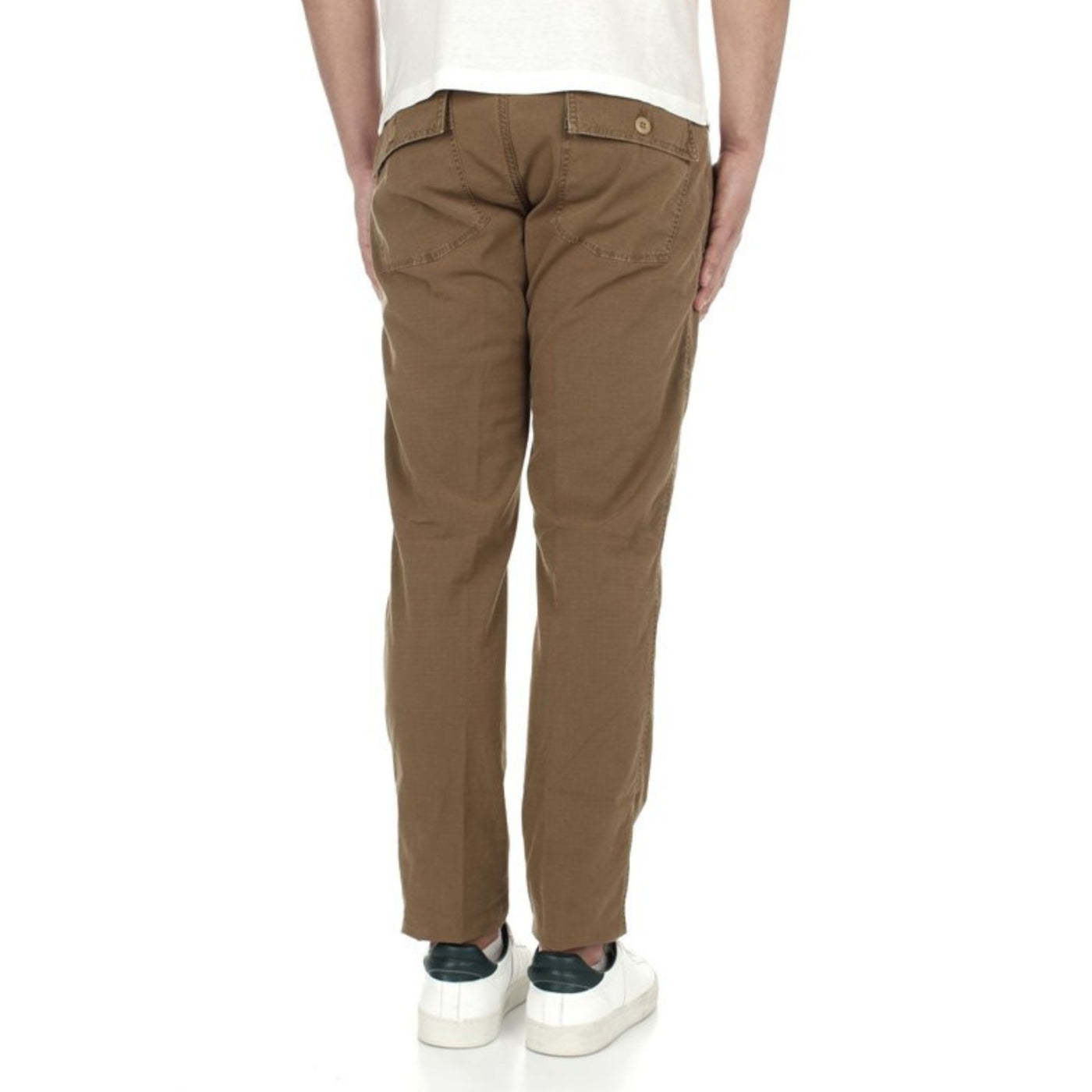Men's trousers with solid color pockets