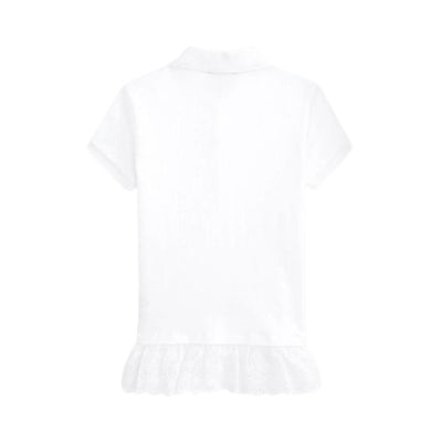 Polo bambina bianca Polo Ralph Lauren vista retro