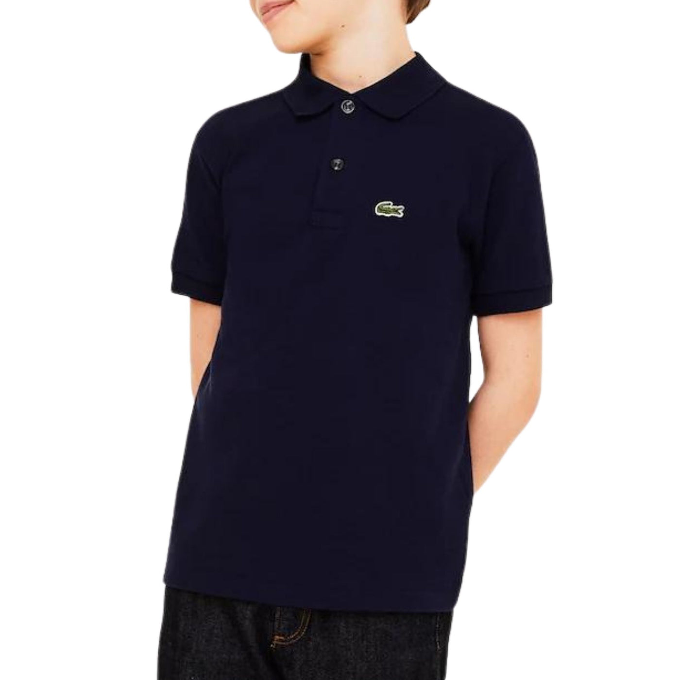 Boy's polo shirt in cotton with logo 