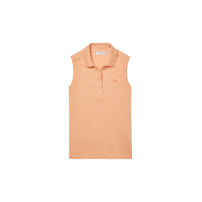 Women's polo shirt in solid sleeveless colour