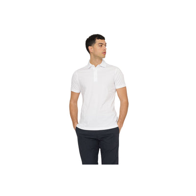 Men's polo shirt with three-button closure