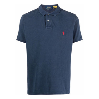 Polo da uomo blu navy firmata Polo Ralph Lauren vista frontale