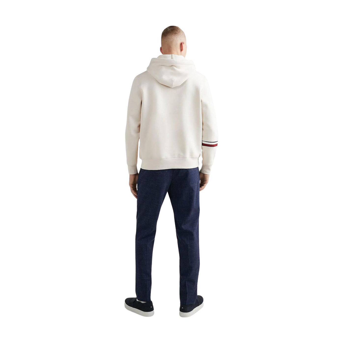 Men's sweatshirt with contrasting band on the sleeve
