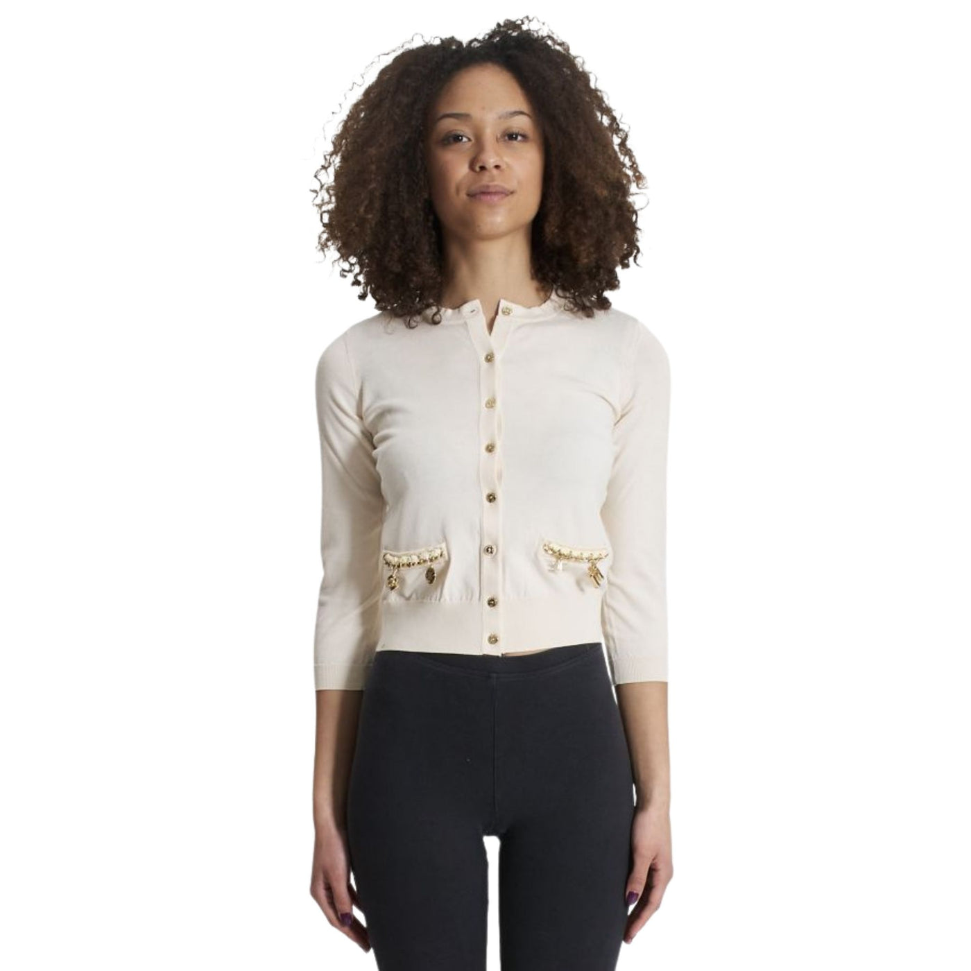 Cardigan Donna con charms dorati