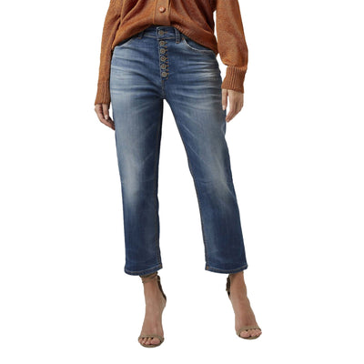 Jeans Donna con bottoniera gioiello