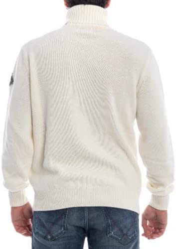 Men's sweater with logo patch on the shoulder