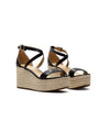 Women's sandals with wedge and strap