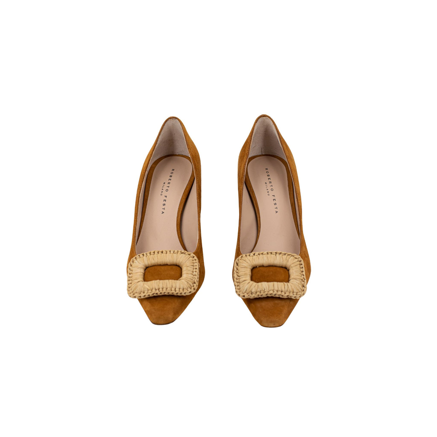 Women's suede shoe with heel