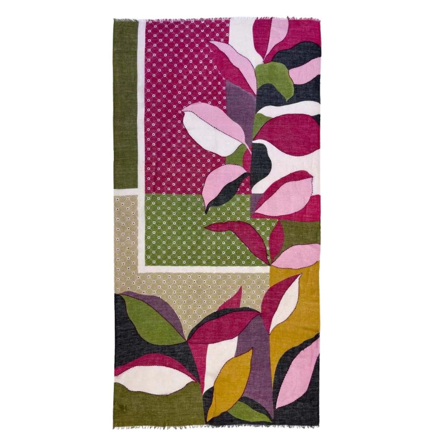 Foulard Donna Valencia ricamata in misto lino
