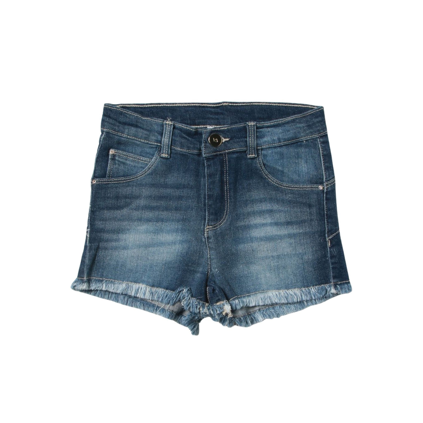 Short da bambina blu firmati Liu.jo vista frontale