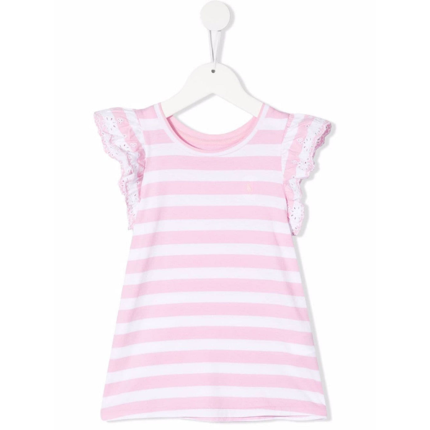 T-shirt bambina rosa Polo Ralph Lauren vista frontale