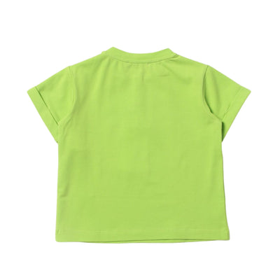Girl's cotton T-shirt with printed logo